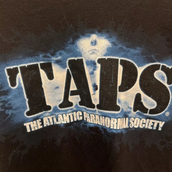 Vintage Anvil Tag TAPS The Atlantic Paranormal Society Blue Woman Shirt 2X - Picture 6 of 10